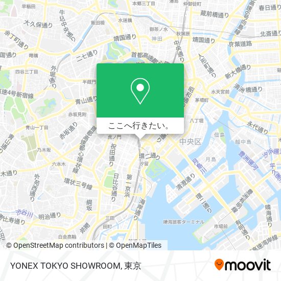 YONEX TOKYO SHOWROOM地図