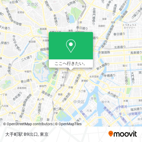 大手町駅 B9出口地図
