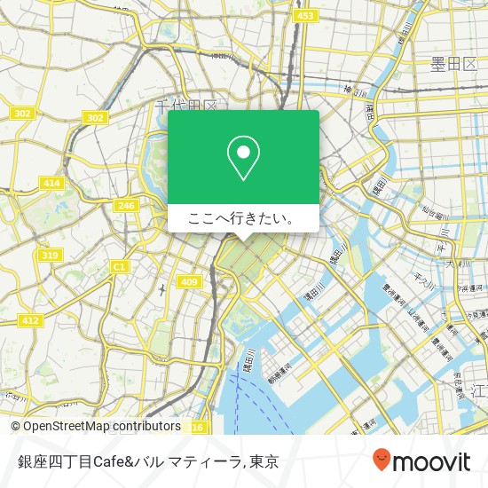 銀座四丁目Cafe&バル マティーラ地図