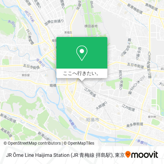 JR Ōme Line Haijima Station (JR 青梅線 拝島駅)地図