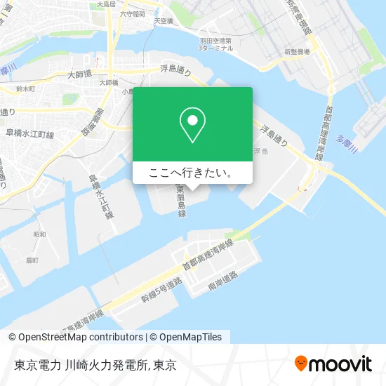 東京電力 川崎火力発電所地図