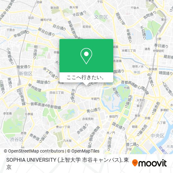 SOPHIA UNIVERSITY (上智大学 市谷キャンパス)地図