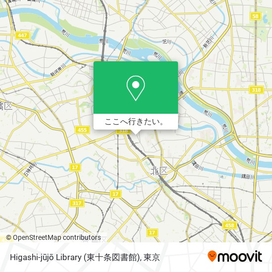 Higashi-jūjō Library (東十条図書館)地図
