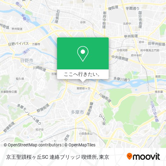 京王聖蹟桜ヶ丘SC 連絡ブリッジ 喫煙所地図