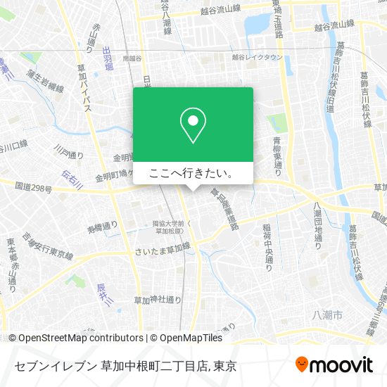 セブンイレブン 草加中根町二丁目店地図