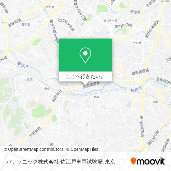 パナソニック株式会社 佐江戸車両試験場地図