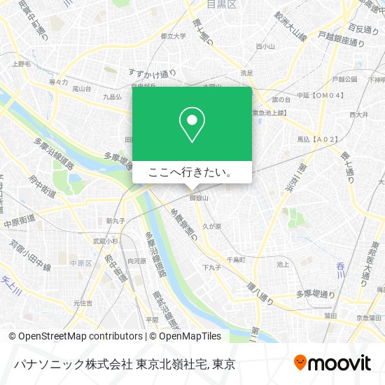 パナソニック株式会社 東京北嶺社宅地図