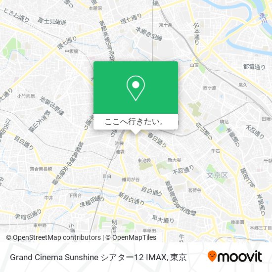 Grand Cinema Sunshine シアター12 IMAX地図