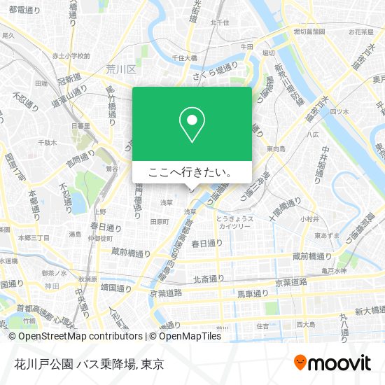 花川戸公園 バス乗降場地図