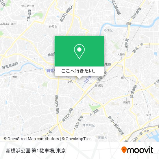 新横浜公園 第1駐車場地図