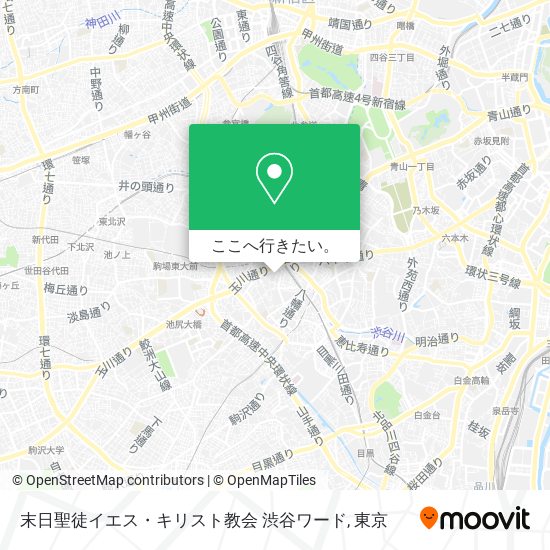 末日聖徒イエス・キリスト教会 渋谷ワード地図