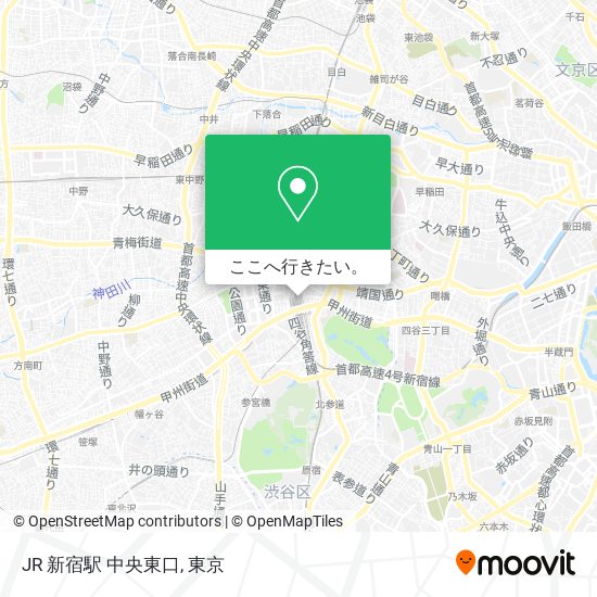 JR 新宿駅 中央東口地図