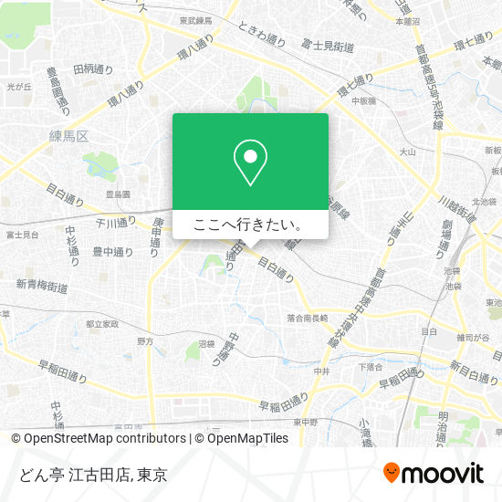 どん亭 江古田店地図