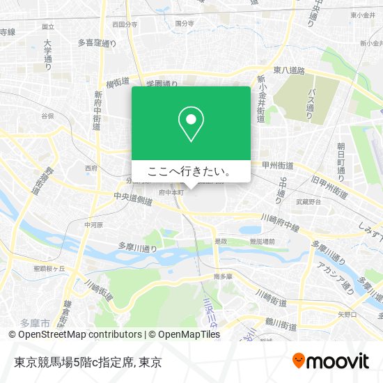 東京競馬場5階c指定席地図