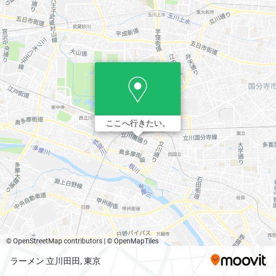 ラーメン 立川田田地図