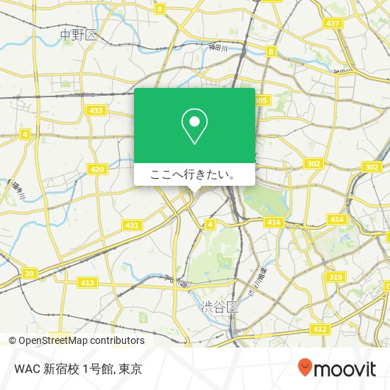 WAC 新宿校 1号館地図