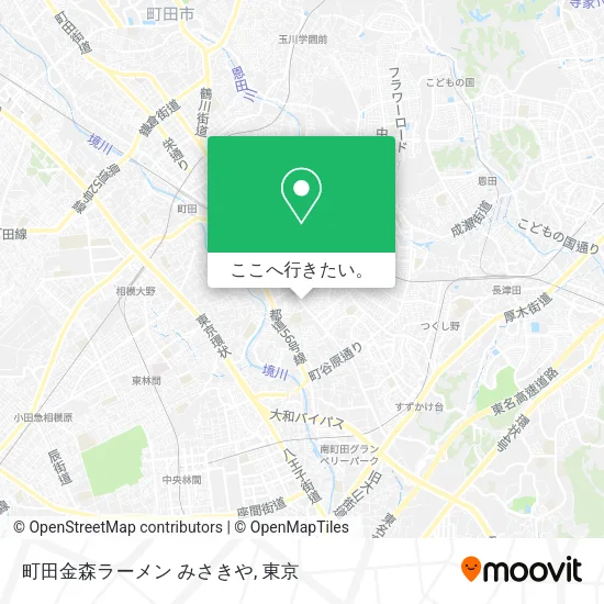 町田金森ラーメン みさきや地図