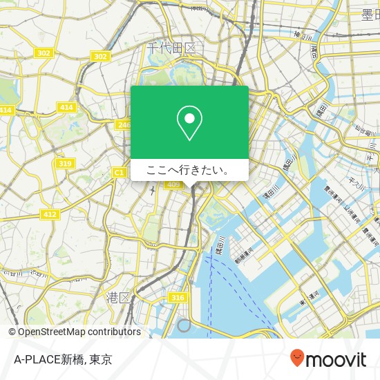 A-PLACE新橋地図