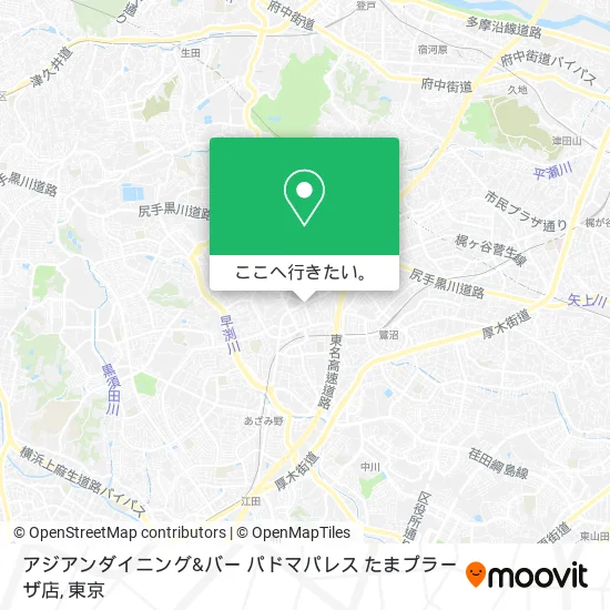 アジアンダイニング&バー パドマパレス たまプラーザ店地図