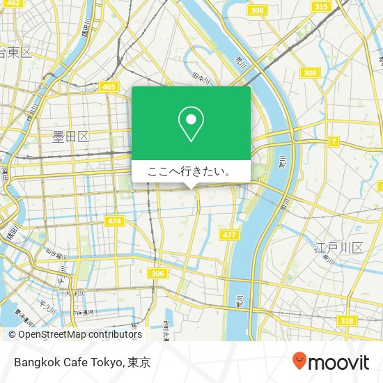 Bangkok Cafe Tokyo地図