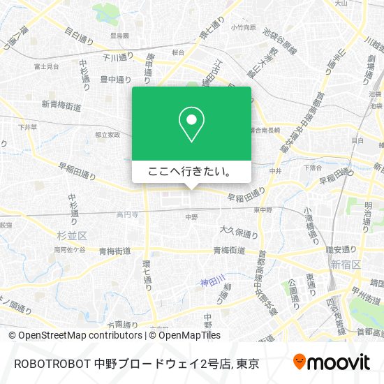 ROBOTROBOT 中野ブロードウェイ2号店地図