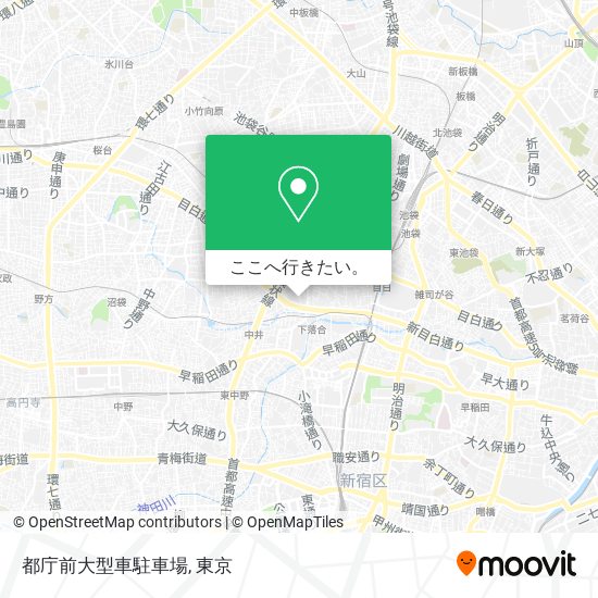 都庁前大型車駐車場地図