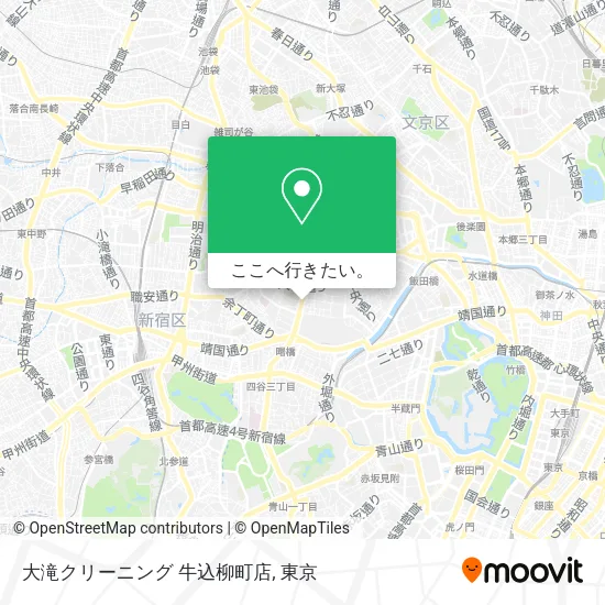 大滝クリーニング 牛込柳町店地図