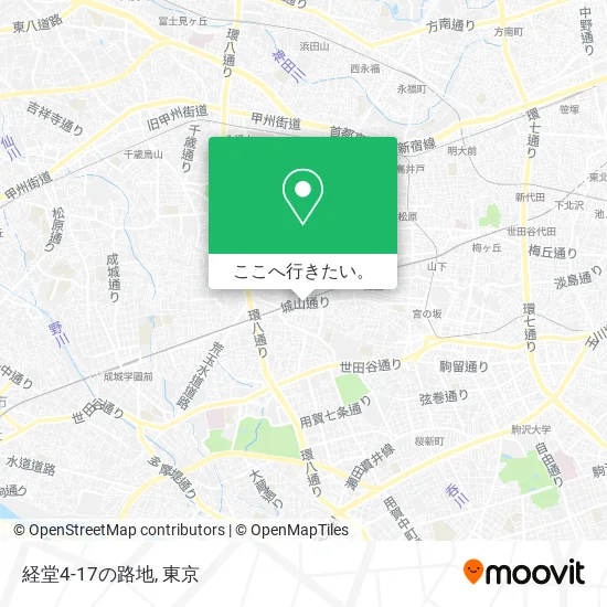 経堂4-17の路地地図