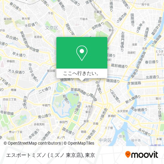 エスポートミズノ (ミズノ 東京店)地図