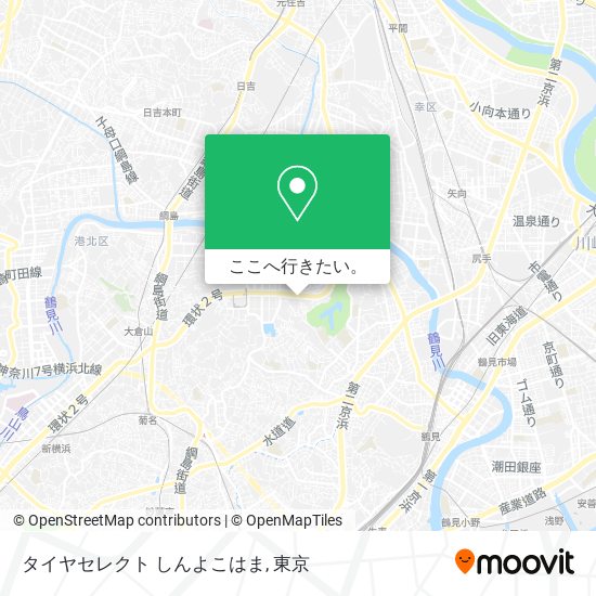タイヤセレクト しんよこはま地図