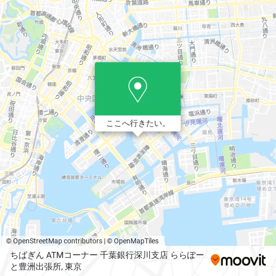 ちばぎん ATMコーナー 千葉銀行深川支店 ららぽーと豊洲出張所地図