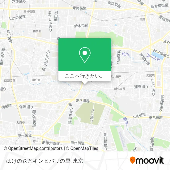 はけの森とキンヒバリの里地図