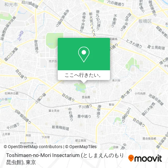 Toshimaen-no-Mori Insectarium (としまえんのもり 昆虫館)地図