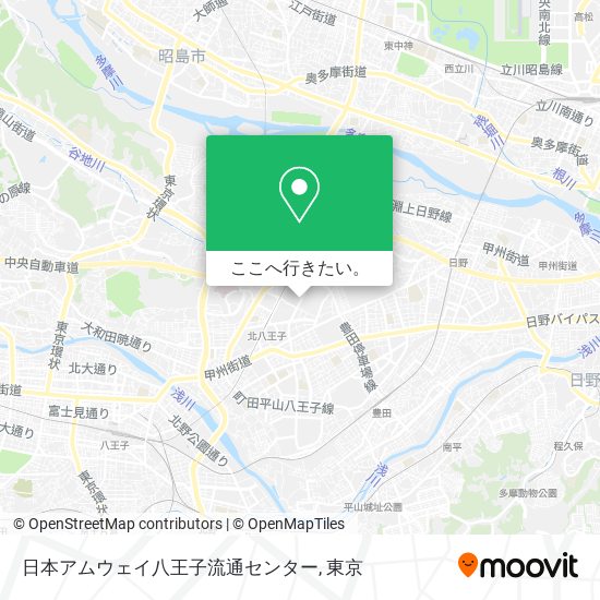 日本アムウェイ八王子流通センター地図