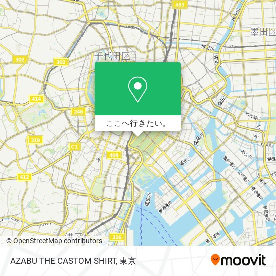 AZABU THE CASTOM SHIRT地図
