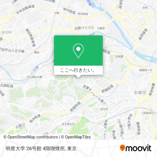 明星大学 26号館 4階喫煙所地図