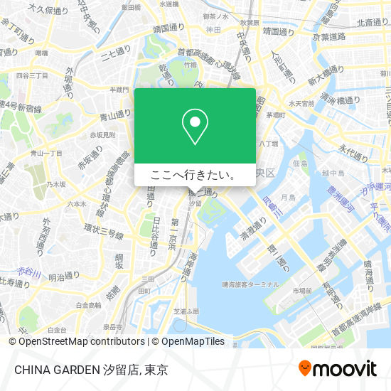 CHINA GARDEN 汐留店地図
