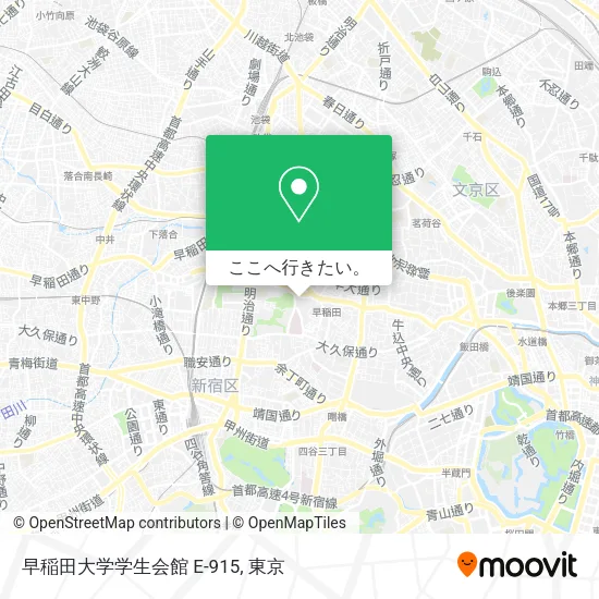 早稲田大学学生会館 E-915地図