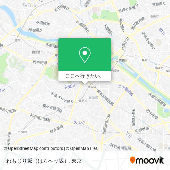 ねもじり坂（はらへり坂）地図