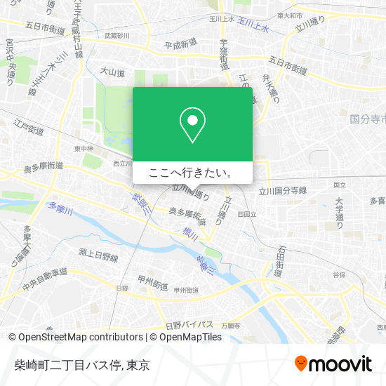 柴崎町二丁目バス停地図