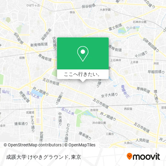 成蹊大学 けやきグラウンド地図