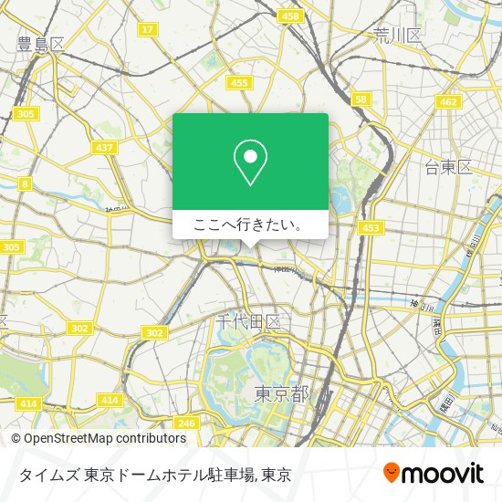 タイムズ 東京ドームホテル駐車場地図