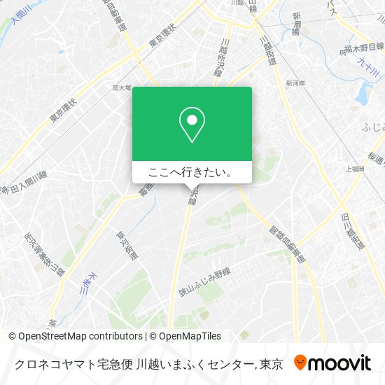 クロネコヤマト宅急便    川越いまふくセンター地図