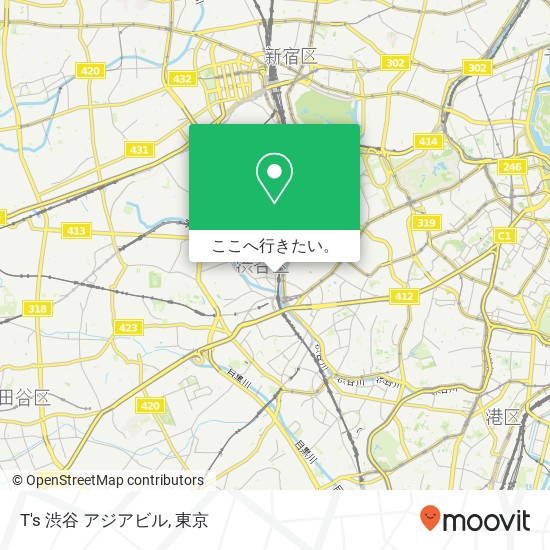 T's 渋谷 アジアビル地図