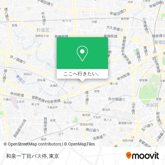 和泉一丁目バス停地図
