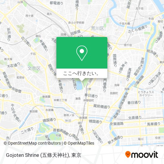 Gojoten Shrine (五條天神社)地図