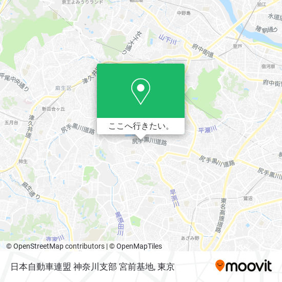 日本自動車連盟 神奈川支部 宮前基地地図