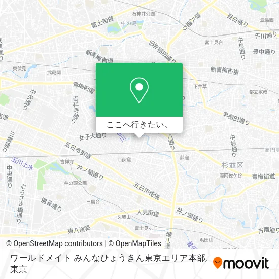 ワールドメイト みんなひょうきん東京エリア本部地図