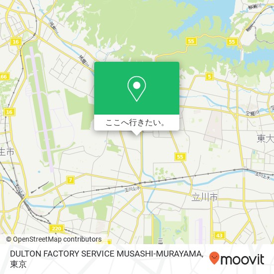 DULTON FACTORY SERVICE MUSASHI-MURAYAMA地図