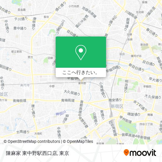 陳麻家 東中野駅西口店地図